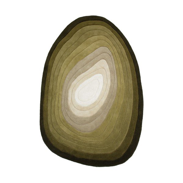 Roheline käsitsi kootud villane vaip 160x230 cm Puddle Ombre - Flair Rugs