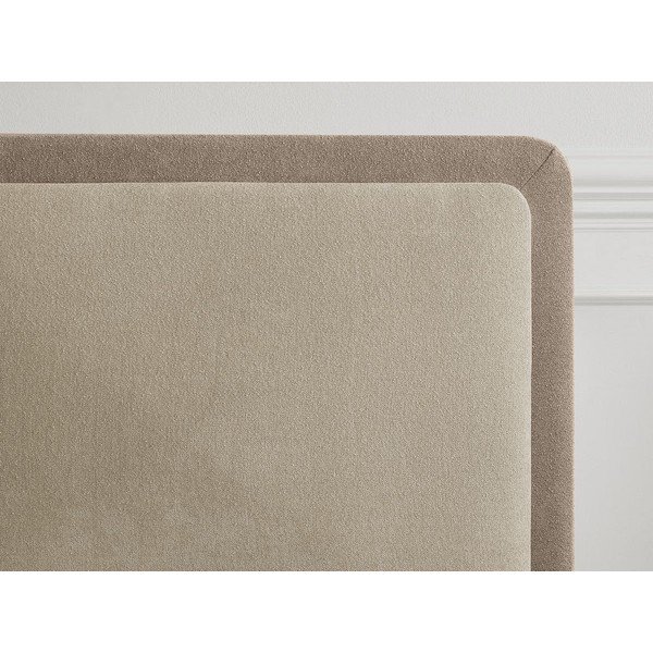 Beež/taupe polsterdatud kaheinimesevoodi liistudest raamiga 180x200 cm Mara - Bobochic Paris-image-2