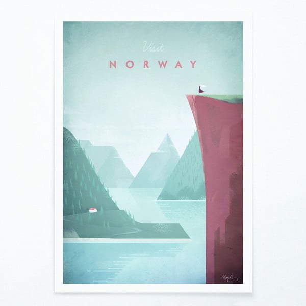 Poster , 50 x 70 cm Norway - Travelposter