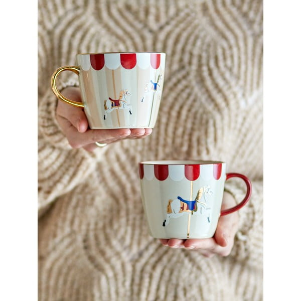 Jõuluteemalised kruusid, 2 tk komplektis, 300 ml Merry-go-round - Bloomingville-image-1