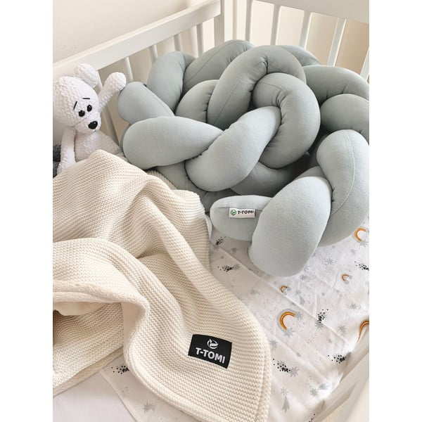 Hall puuvillane kootud mantilla, pikkus 180 cm. - T-TOMI-image-1