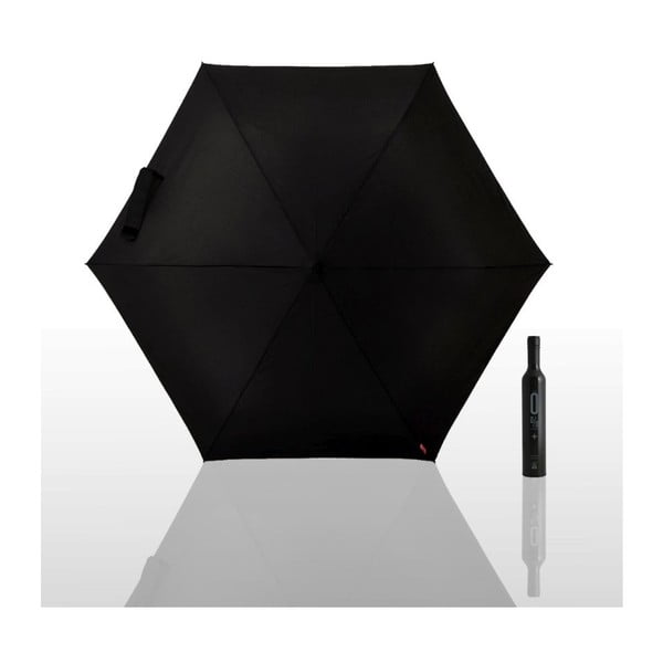 Skládací deštník 0 %, černý