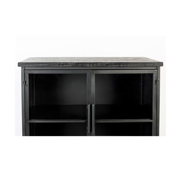 Must metallist vitriinkapp 35x133 cm Ferre - White Label-image-1