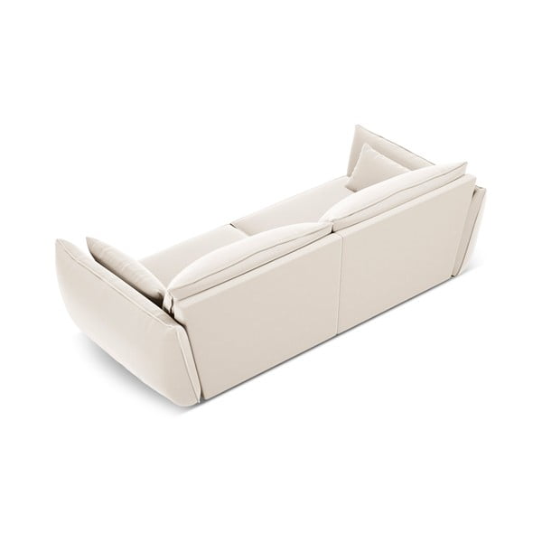 Beež sametist diivan 208 cm Vanda - Mazzini Sofas-image-3