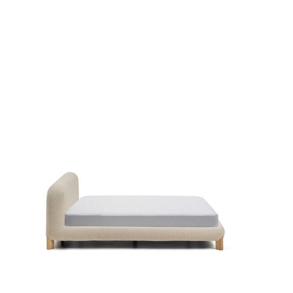 Beež polsterdatud kaheinimesevoodi ilma voodipõhjata 180x200 cm Odina - Kave Home-image-4