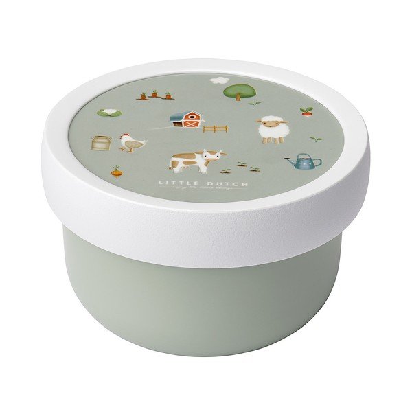 Laste suupistekarp koos kahvliga Little farm - Mepal