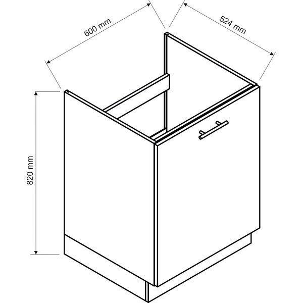 Köögivalamu kapp (laius 60 cm) Kai - STOLKAR-image-1