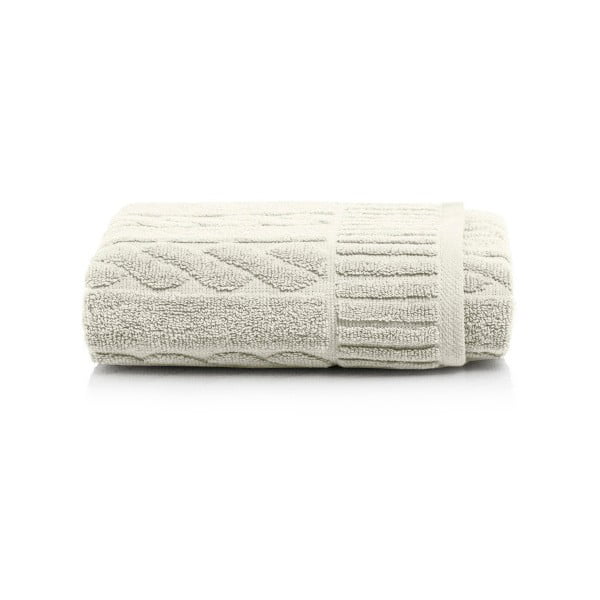 Šedobéžový bavlněný ručník Maison Carezza Amelia, 50 x 90 cm