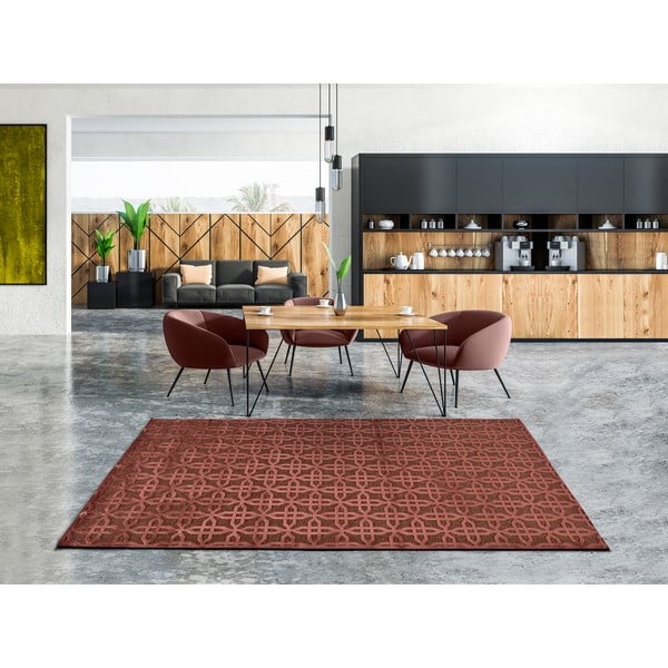 Punane viskoosist vaip Margot Copper, 60 x 110 cm - Universal-image-1