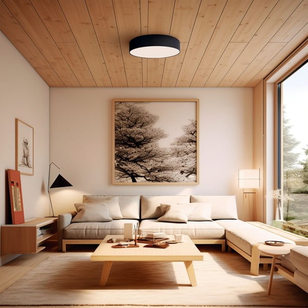 Must LED laevalgusti ø 60 cm - SULION-image-1