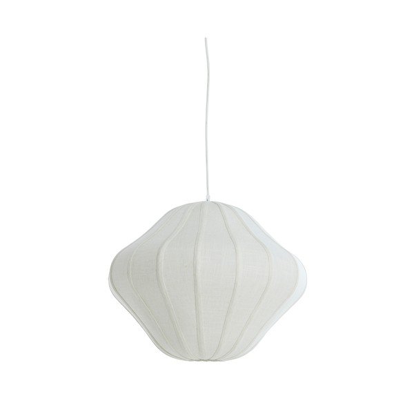 Kreemikas ripplamp tekstiilist varjuga ø 10 cm Sukau - Light & Living