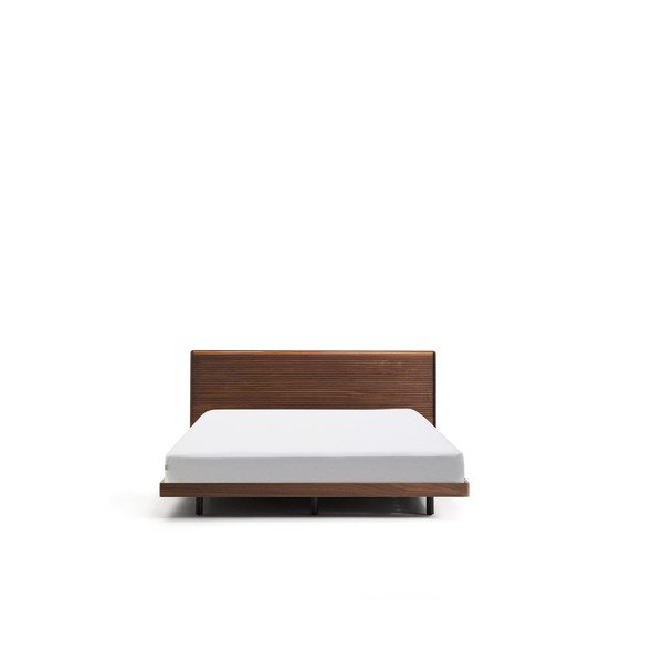 Pruun kasepuidust kaheinimesevoodi voodipõhjaga 180x200 cm Norlen - Kave Home-image-3