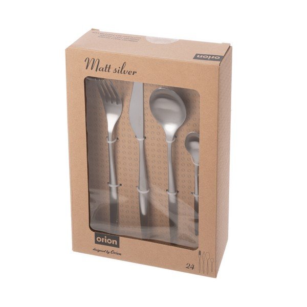 Hõbedased roostevabast terasest söögiriistad 24 tk - Orion-image-4