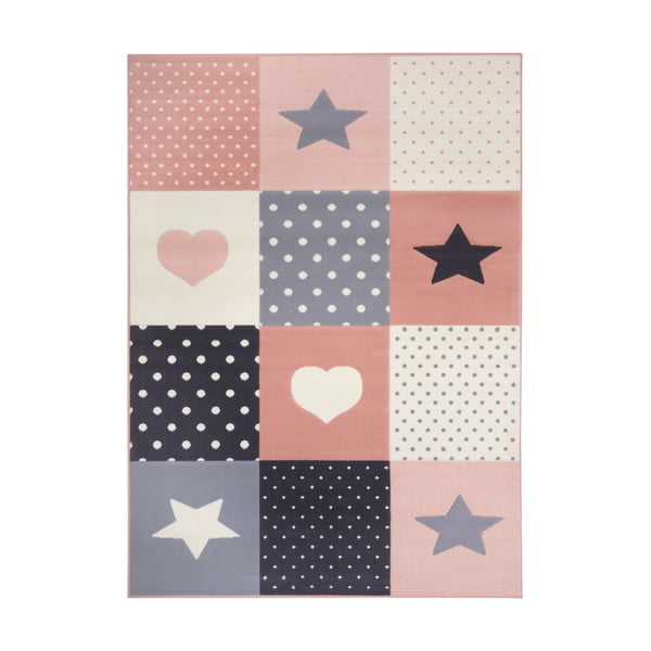 Roosa lastevaip 170x120 cm Pretty Patchwork - Hanse Home