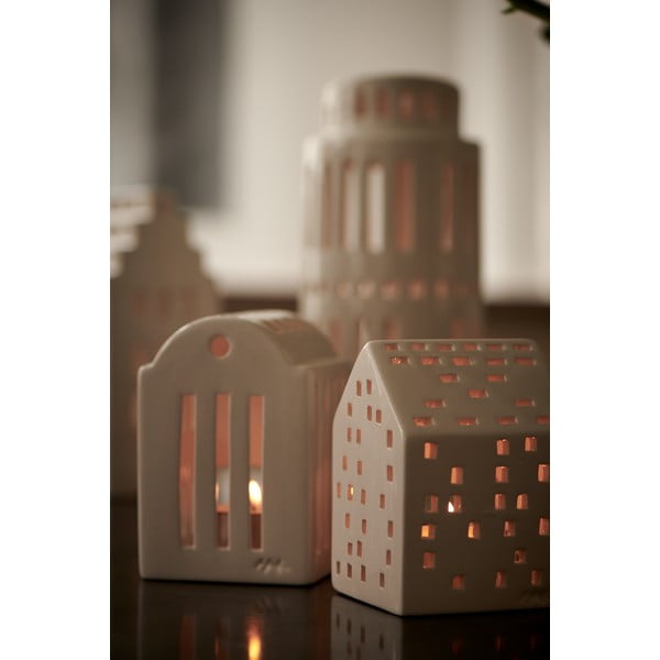 Valge keraamiline küünlajalg Urbania Lighthouse Smithy - Kähler Design-image-3