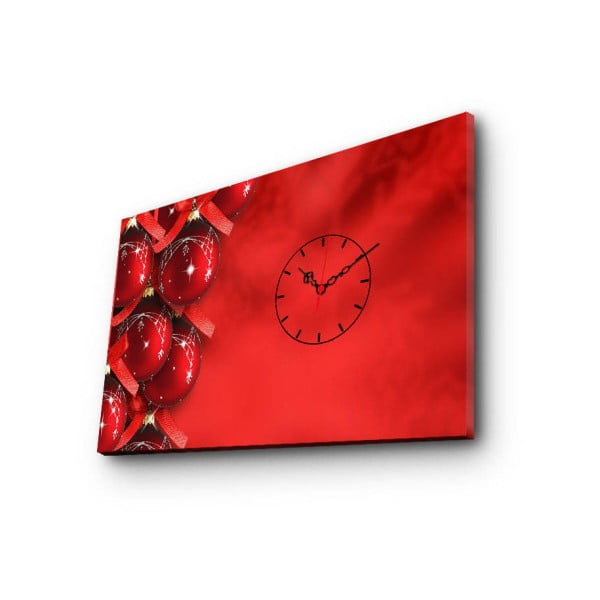 Obraz s hodinami Red Xmas, 45x70 cm