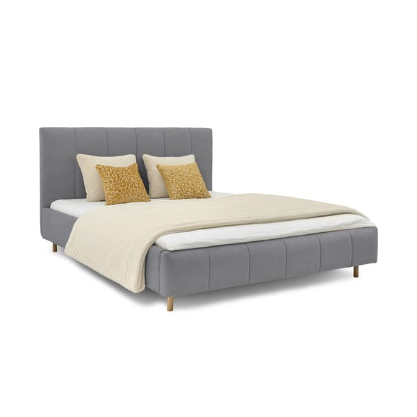 Hall polsterdatud kaheinimesevoodi koos voodipõhjaga 180x200 cm Zee - Scandic-image-1