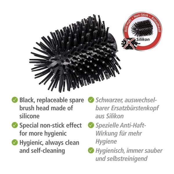 Must silikoon WC-harja pea ø 7,5 cm – Wenko-image-2