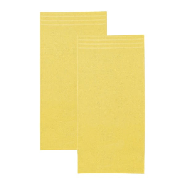 Set žlutých osušek, 50x100 cm, 2 ks