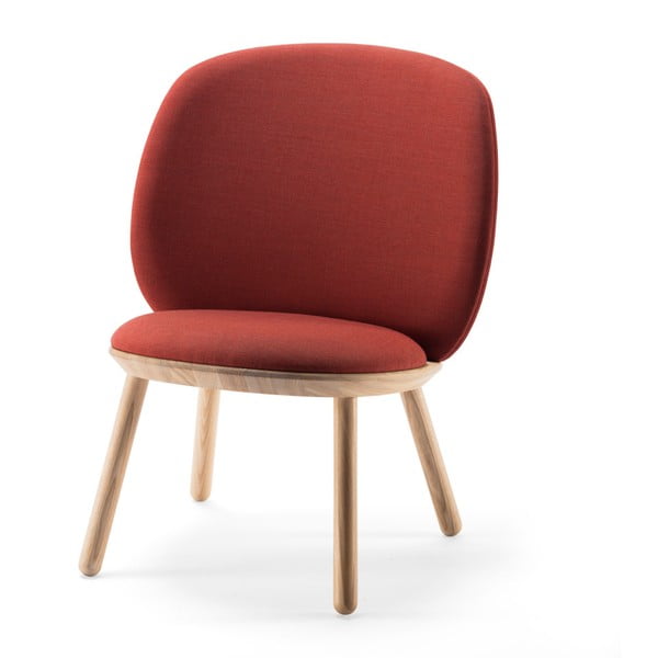 Konjaki pruun tugitool tuhkpuust struktuuri ja nahkdetailidega Naïve - EMKO-image-4