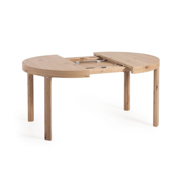 Ümmargune pikendatav söögilaud tammespoonist pealispinnaga ø 120 cm Colleen - Kave Home-image-3