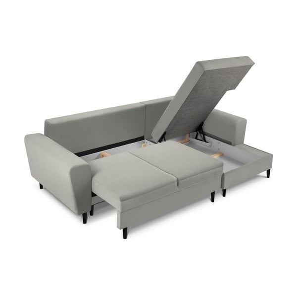 Helehall velvetist panipaigaga nurgadiivanvoodi (parem nurk) Kyoto - Cosmopolitan Design-image-3