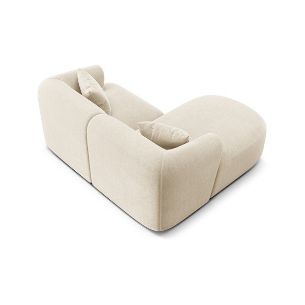 Beež sametist nurgadiivan (vasak nurk/diivanvoodiga) Campi - Cosmopolitan Design-image-4