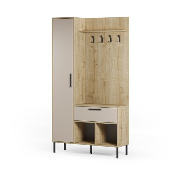 Kreem tammespoonist koridorikomplekt 108x195x35 cm Heidy - Marckeric-image-2