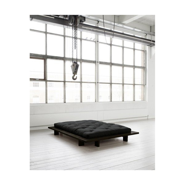 Kaheinimesevoodi männipuidust koos madratsiga Comfort Mat Black/Black, 140 x 200 cm Japan - Karup Design-image-3