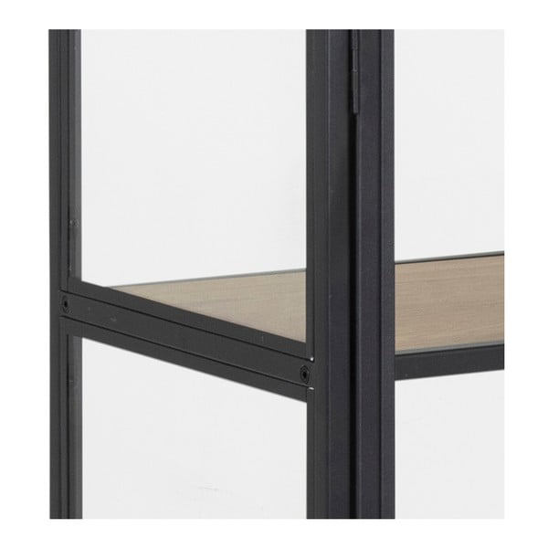 Must metallist vitriinkapp 77x150 cm Seaford - Actona-image-1