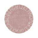 Heleroosa pestav käsitsi kootud puuvillane laste vaip ø150 cm ABC Vintage Nude - Lorena Canals