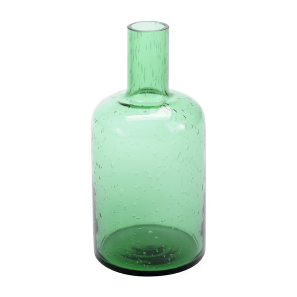 Zelená váza ze skla s bublinkami ComingB 