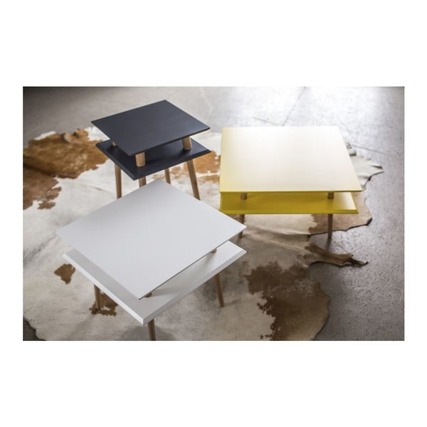 Valge kohvilaud, 55x55 cm Square - Ragaba-image-1