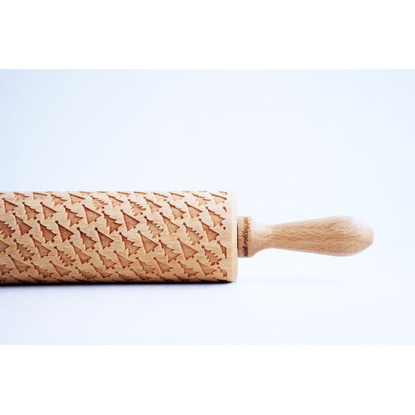 Puidust jõulukujuline tainarull Trees - Valek-image-3