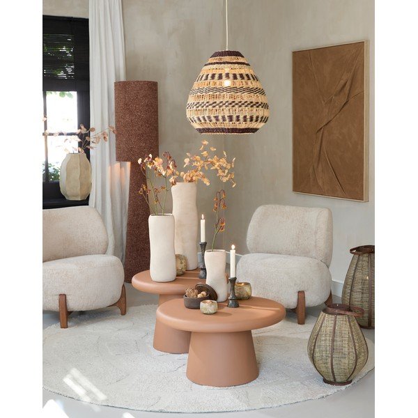 Ümmargune kohvilaud terrakota värvi ø 60 cm Kulona - Light & Living-image-1