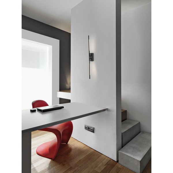 Must metallist LED-seinalamp painduva konstruktsiooniga Raccio - Nova Luce-image-1