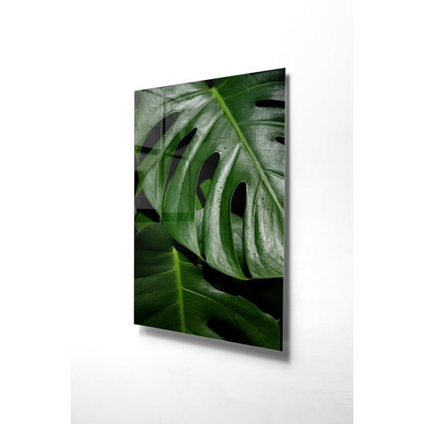 Klaasist maal 70x100 cm Monstera - Wallity-image-3