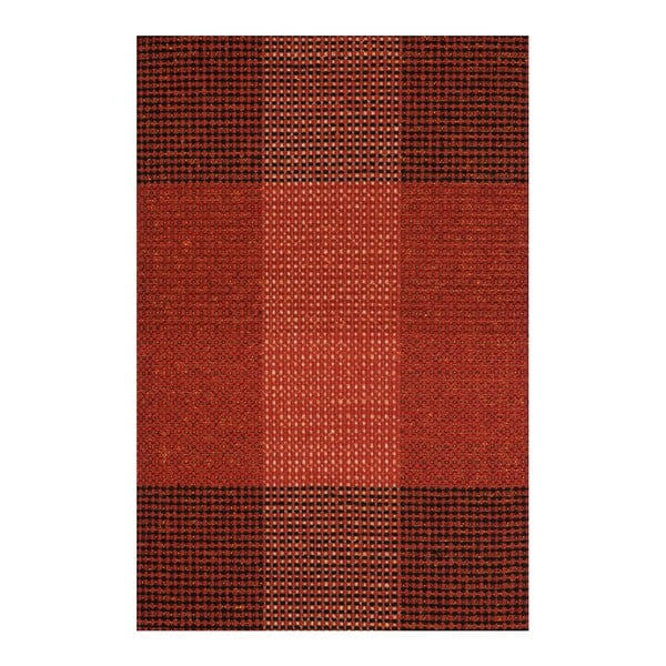 Červený ručně tkaný vlněný koberec Linie Design Genova, 50 x 80 cm