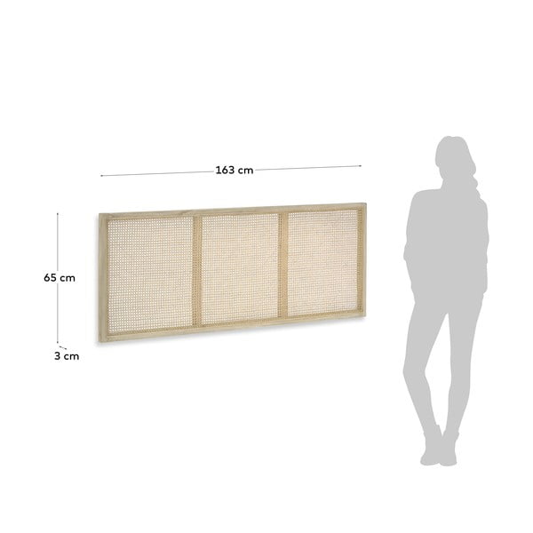 Naturaalset värvi rotangist pealaud 163x65 cm Rexit - Kave Home-image-4