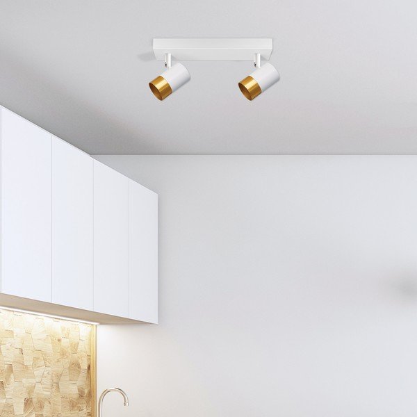 Valge-kuldne metallist varjuga laevalgusti 34x5,5 cm Tobi - Candellux Lighting-image-1