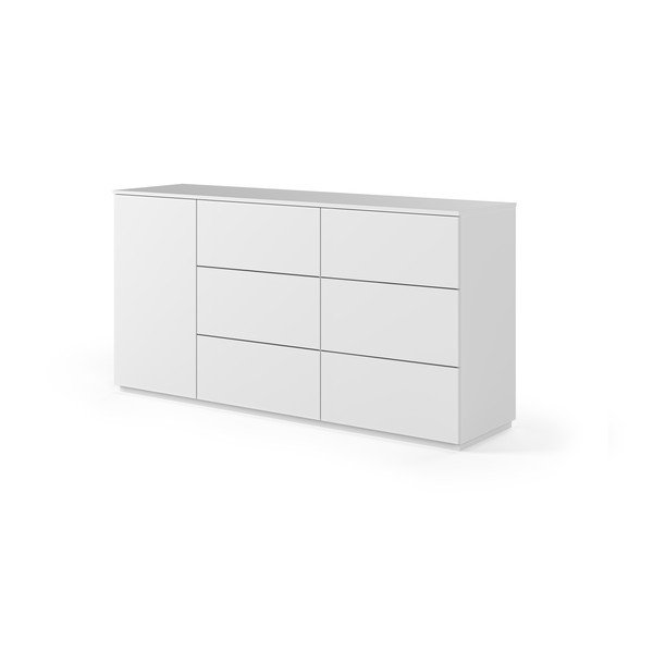 Bílá komoda s dveřmi a 6 zásuvkami TemaHome Join-image-2