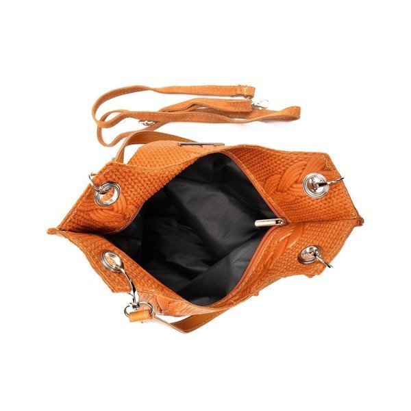 Koňakově kožená kabelka Mangotti Bags Lidia-image-1
