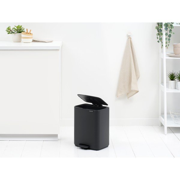 Tumehall terasest prügikast 12 l Bo - Brabantia-image-1