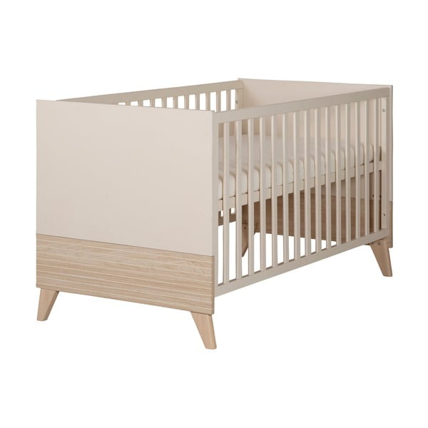 Beež reguleeritava kõrgusega võrevoodi 70x140 cm Sidney - Roba