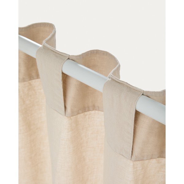 Beež puuvillane kardin 140x270 cm Nolira - Kave Home-image-3