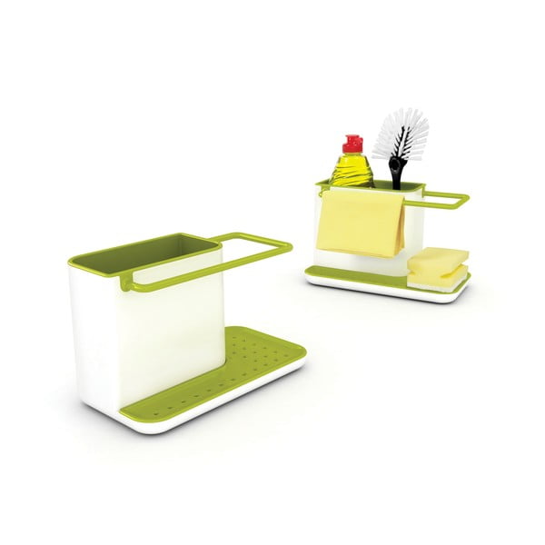 Valge ja roheline köögipesuvahendi taldrik Caddy Sink Tidy - Joseph Joseph-image-2