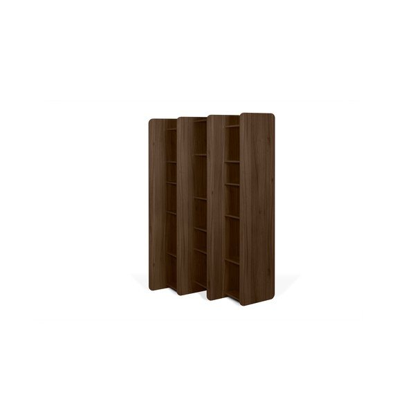 Knihovna v dekoru ořechového dřeva TemaHome Twin, výška 187 cm-image-3