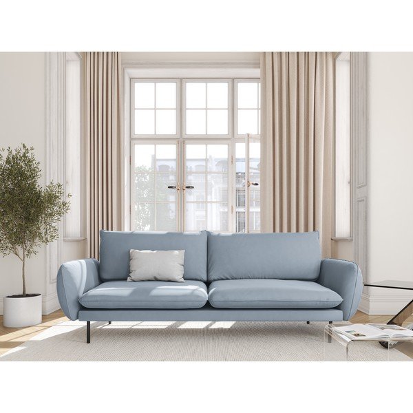 Helesinine sametne diivan 200 cm Vienna - Cosmopolitan Design-image-1