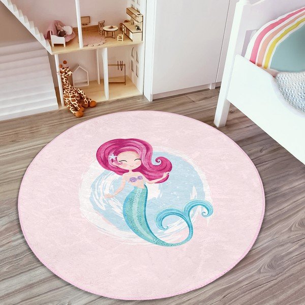 Roosa laste vaip ø 80 cm Comfort - Mila Home-image-3