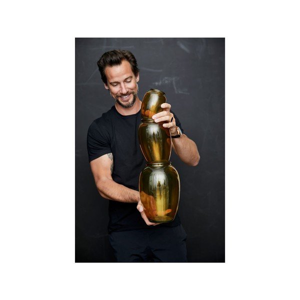 Kollane klaasvaas, ø 17,5 cm Kusintha - Bitz-image-4